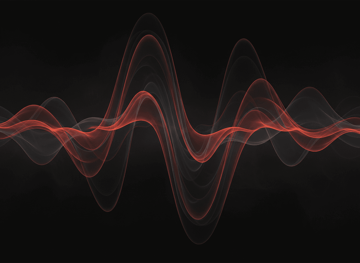 Sound waves in the AfroMbira brand colours